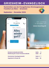 Gemeindebrief Griesheim September-November 2021